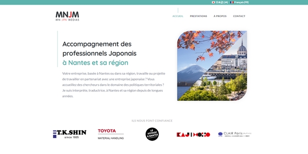 Site web multilingue wordpress Français japonais