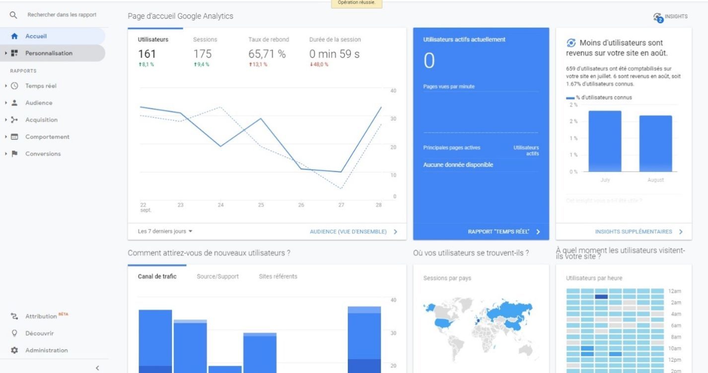 Statistiques de consultation - Google Analytics - Boutique en ligne - Software Domain