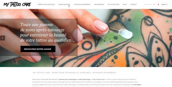 Création d'une boutique e-commerce nopCommerce à Nantes dédiée aux soins pour tatouages
